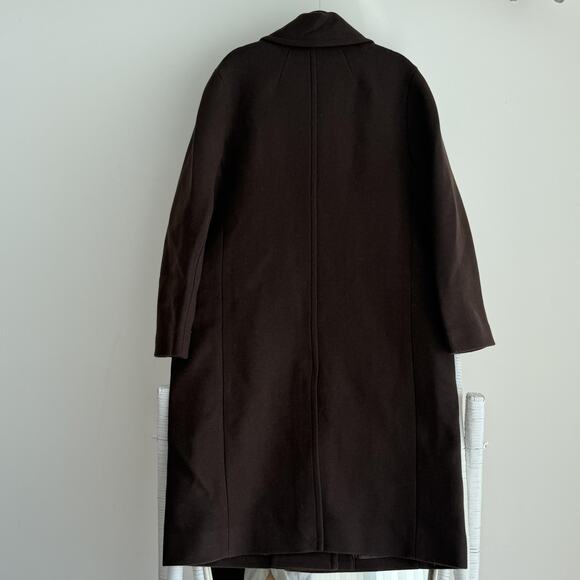 Madewell The Gianna Coat Womens 12 Brown Wool Cashmere Italian Insuluxe Fabric - Picture 9 of 15